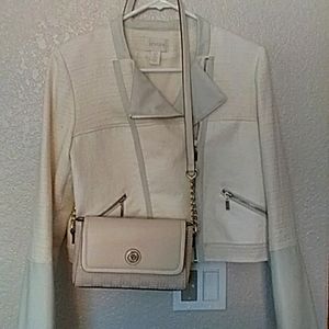 Anne Klein Cross Shoulder Purse NWOT Cream Color